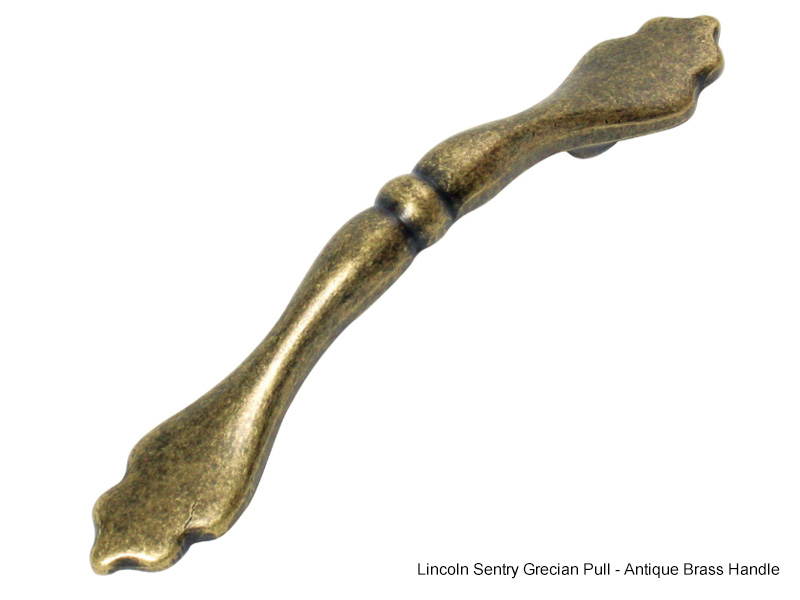 Lincoln Sentry Grecian Pull - Antique Brass Handle