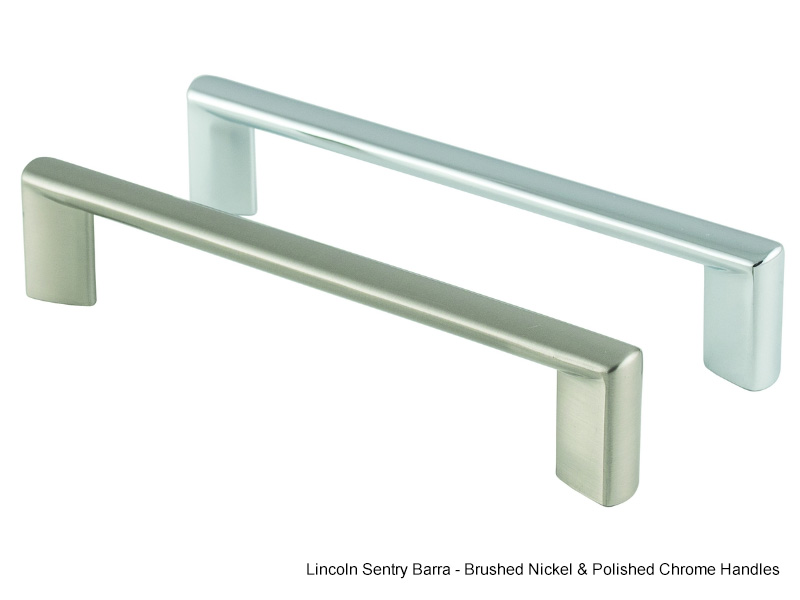 Lincoln Sentry Barra - Brushed Nickel & Polished Chrome Handle